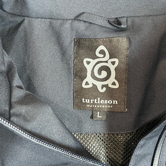 NWT Turtleson L Waterproof Navy Full Zip Golf Performance Windbreaker Coat R4 - Picture 8 of 12